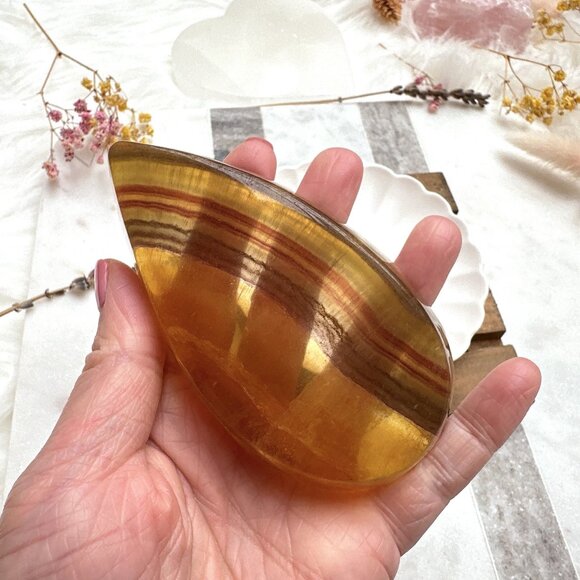 Cute Small Fluorite Water Droplet Bowl - Picture 8 of 8